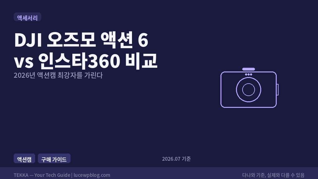 DJI 오즈모 액션 6 vs 인스타360 비교 썸네일