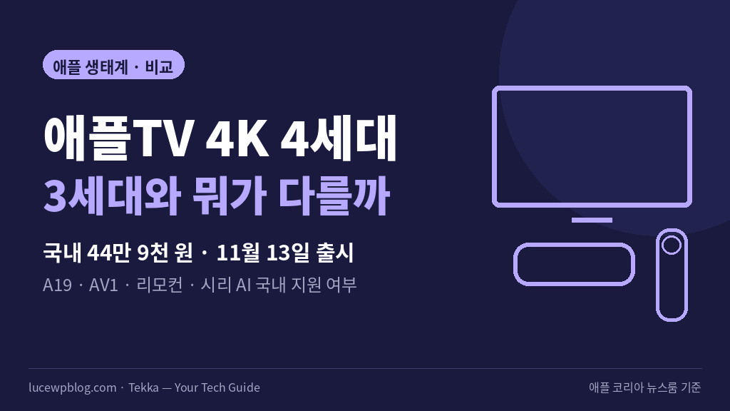애플 셋톱박스 4세대와 3세대 비교 썸네일