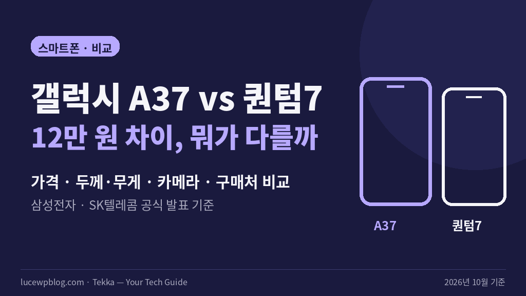 삼성 보급형 스마트폰 두 모델 비교 썸네일