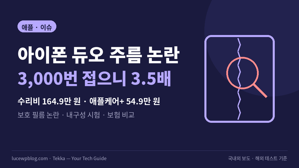 폴더블 아이폰 화면 주름 논란과 수리비 정리 썸네일